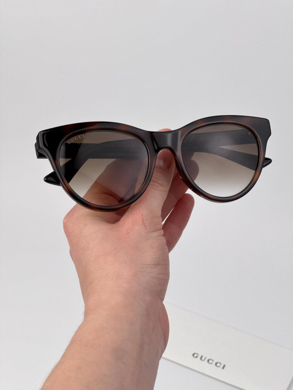 GUCCI GG0763S 002 HAVANA CAT EYE SUNGLASSES